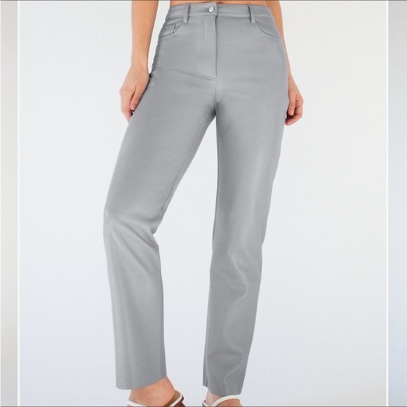Aritzia Wilfred Melina Marble Grey Vegan Leather Pants Size 4 NEW - Picture 2 of 13